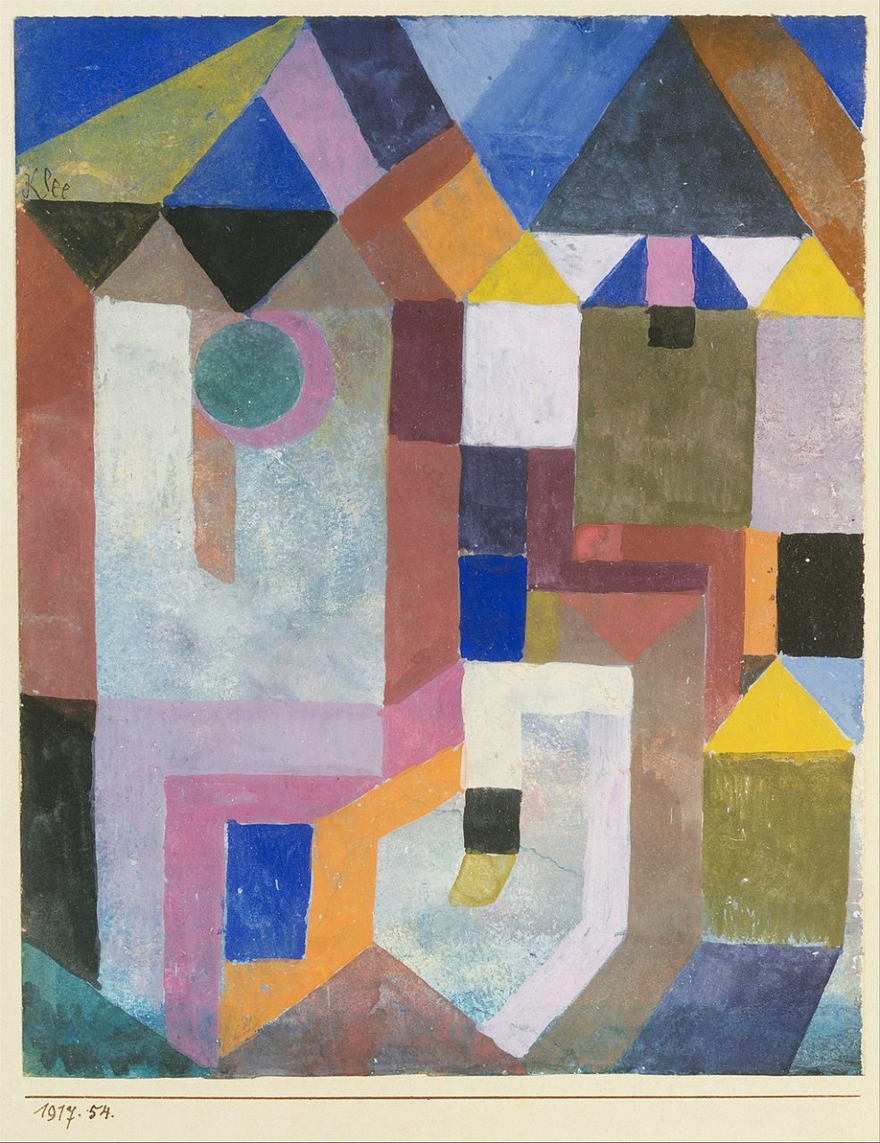 A Modern Architectural Landscape By Artist Paul Klee