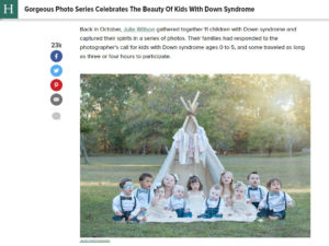 Screen shot of photo essay documenting the beauty of Down syndrome 