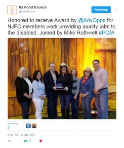 New Jersey Food Council honored at the Advancing Opportunities Hoedown fundraiser