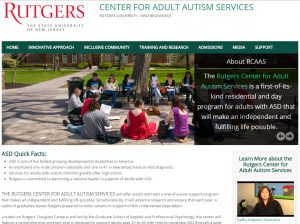 Rutgers Center for Adult Autism Services - inclusion for autistic adults in the community