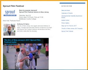Sprout Film Festival New Jersey - films with actors with intellectual & developmental disabilities