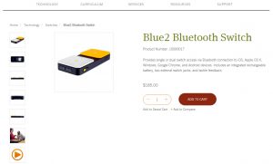 Ablenet Blue2 Bluetooth switch provides access to your favorite apps and programs.