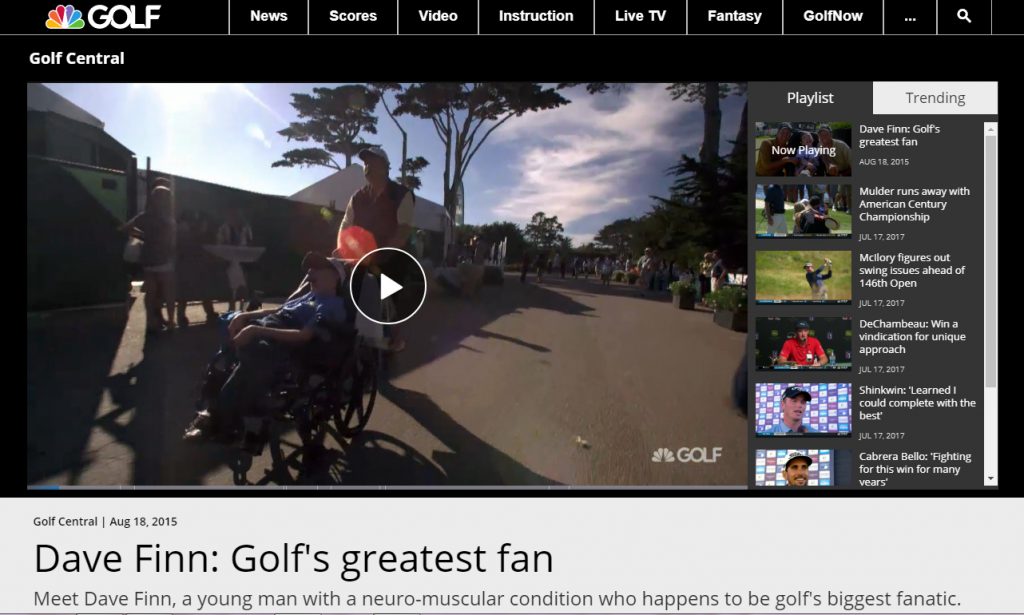 Dave Finn was featured on the Golf Channel