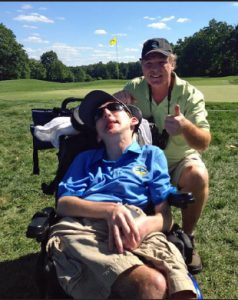 Dave Finn golf greatest fan uses AAC assistive technology to convey his passion