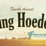 Pastoral scene with words Spring Hoedown
