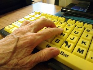 VisionBoard blind visually impaired keyboard