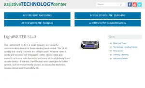 Lightwriter AAC assistive technology